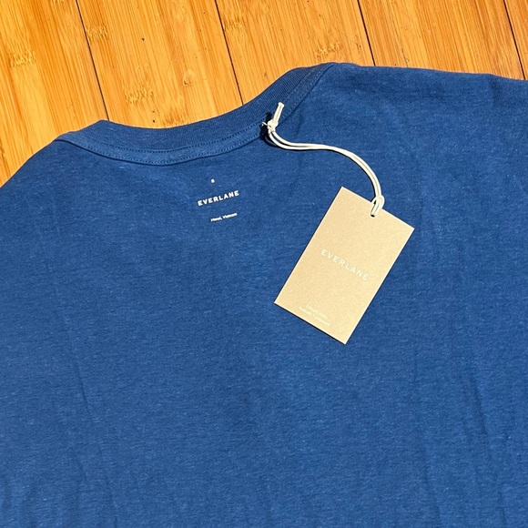 NWT Everlane The Vintage Henley Hemp Tee Deep Blue Size S - Picture 8 of 15